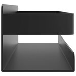 vidaXL Étagère de douche noir mat acier inoxydable 304 brossé