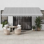 vidaXL Auvent rétractable automatique avec LED anthracite et blanc