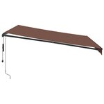 vidaXL Auvent rétractable automatique avec LED marron 400x300 cm