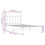 vidaXL Cadre de lit métal sans matelas et tête de lit blanc 100x190 cm