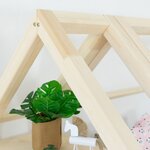 Lit cabane avec étagère 120 x 190 naturel