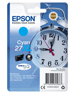 Epson cartouche reveil encre du 27xl cartouche dencre cyan haute capacite 10.4ml 1.100 pages 1-pack rf-am blister