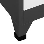 vidaXL Armoire à casiers Anthracite et blanc 90x40x180 cm Acier