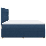 vidaXL Sommier à lattes de lit avec matelas Bleu 180x200 cm Tissu