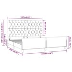 vidaXL Cadre de lit sans matelas gris clair 160x200 cm tissu