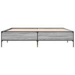 vidaXL Cadre de lit sonoma gris 180x200 cm bois d'ingénierie et métal