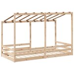 vidaXL Lit pour enfants avec toit 80x200 cm bois massif de pin