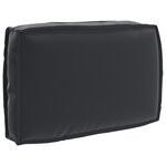 vidaXL Ensemble de coussins de palette de 2 pièces en tissu oxford noir