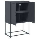 vidaXL Buffet haut anthracite 68 5x38 5x107 cm acier