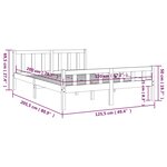 vidaXL Cadre de lit Marron miel Bois massif 120x200 cm