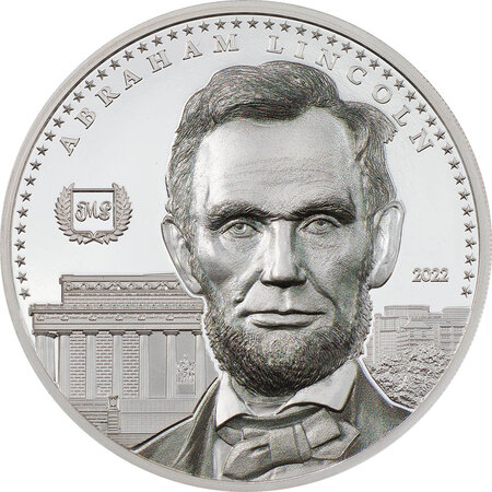 Pièce de monnaie en Argent 5 Dollars g 31.1 (1 oz) Millésime 2022 Abraham Lincoln ABRAHAM LINCOLN