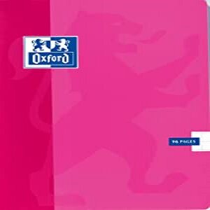 Oxford Cahier reliure piqûre avec grands carreaux 24 x 32 cm 96 pages - Coloris aléatoire