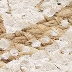 vidaXL Tapis Jute tressé imprimé 120 cm rond