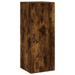 vidaXL Armoire murale chêne fumé 34 5x34x90 cm