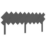 vidaXL Cadre de lit avec tête de lit gris 200x200 cm bois massif