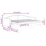 vidaXL Lit de jour avec gigogne et matelas gris clair 80x200 cm tissu