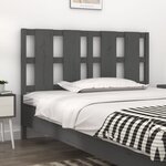 vidaXL Tête de lit Gris 125 5x4x100 cm Bois massif de pin