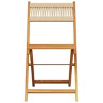 vidaXL Chaises de jardin pliantes lot de 6 beige bois d'acacia massif
