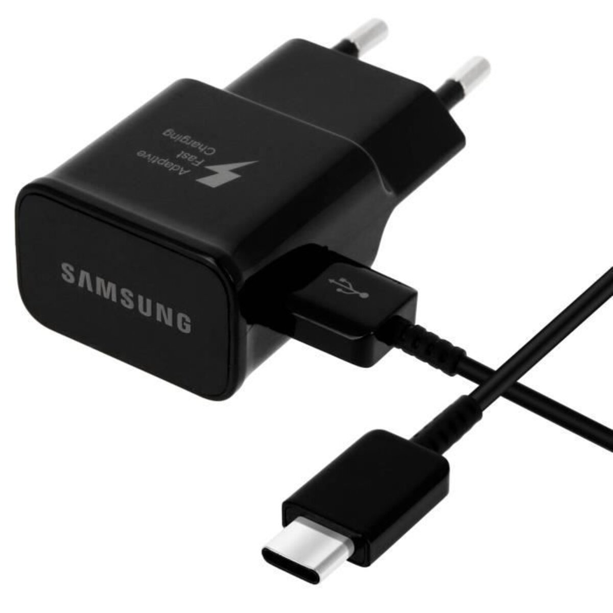 Samsung - Chargeur rapide pour Galaxy S8 de 2A noir + câble 120cm embout  type C - Câble USB - Rue du Commerce