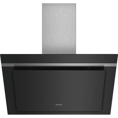 Siemens lc87khm60 - hotte décorative murale-evacuation / recyclage-680 m3 air max / h en mode turbo-65 db max-4 vitesses-l80 cm-noir