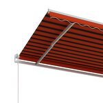 vidaXL Auvent rétractable automatique 400x350 cm Orange et marron