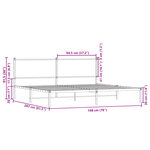 vidaXL Cadre de lit en métal sans matelas chêne sonoma 193x203 cm