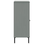vidaXL Bibliothèque avec pieds en métal Gris 90x35x90 5 cm Bois OSLO