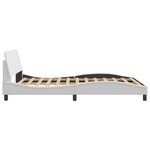 vidaXL Cadre de lit avec tête de lit Blanc 140x190 cm Similicuir