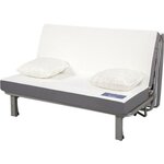 Banquette BZ 2 places - DUNLOPILLO - ReVEUR - Matelas Slyde 188 x 138 - Pearl noir