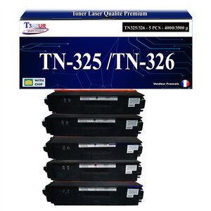 T3AZUR - 5x Toners compatibles avec Brother TN329 pour Brother MFC-L8850CDW Jaune