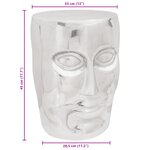 vidaXL Tabouret argent 33x33x45 cm Aluminium