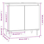 vidaXL Armoire de salle de bain noir 58x33x60 cm bois d'ingénierie