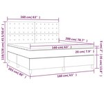 vidaXL Sommier à lattes de lit et matelas et LED Crème 160x200cm Tissu