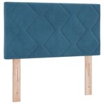 vidaXL Lit à ressort avec matelas et LED Bleu Foncé 80x200 cm Velours
