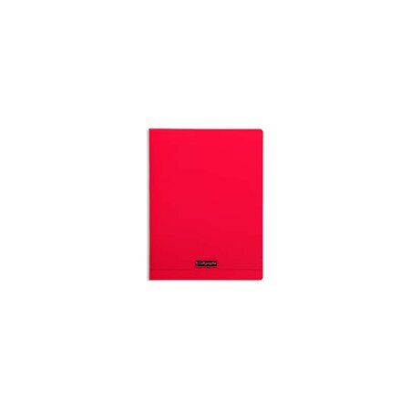 Cahier 140 pages seyès 90 g  couverture polypropylène rouge  format 24 x 32 cm calligraphe