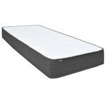 vidaXL Sommier à lattes de lit Gris foncé Tissu 100x200 cm