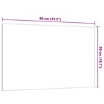 vidaXL Tableau noir magnétique mural Blanc 80x50 cm Verre trempé
