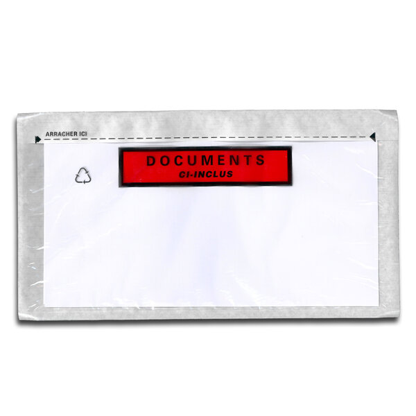 Lot de 500 pochettes documents ci-inclus eco-list dl