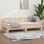 vidaXL Lit coulissant Bois de pin solide 2x(90x190) cm