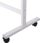 Tableau magnétique blanc à roulettes double face effaçable cadre en aluminium 120 x 60 cm incluant aimants marqueurs rigole panneau magnétique aimanté 01_0000304