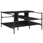 vidaXL Table basse noir 100x100x48 5 cm bois d'ingénierie