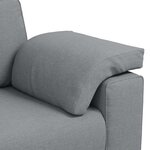 Canapé 2 pièces vidaXL avec coussins en tissu gris clair