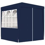 vidaXL Tente de réception avec parois latérales 2 5x2 5 m Bleu 90 g/m²