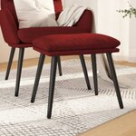 vidaXL Repose-pied Rouge 45x29 5x35 cm Tissu