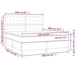 vidaXL Sommier à lattes de lit matelas et LED Marron foncé 160x200 cm