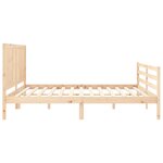vidaXL Cadre de lit avec tête de lit 200x200 cm bois massif