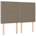 vidaXL Sommier à lattes de lit avec matelas Taupe 140x190 cm Tissu