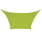 Perel Voile d'ombrage  hydrofuge  5 x 5 m  160 g/m²  polyester  carré  vert lime