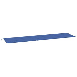 vidaXL Coussin de banc de jardin bleu royal 200x50x4 cm tissu oxford