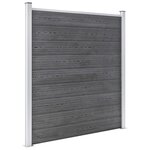 vidaXL Ensemble de clôture WPC 1 Carré + 1 Incliné 273x186 cm Gris